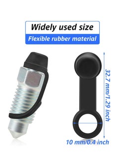 Y&D 50 Pieces Brake Bleeder Cap Rubber Grease Fitting Caps Black  - Image 4