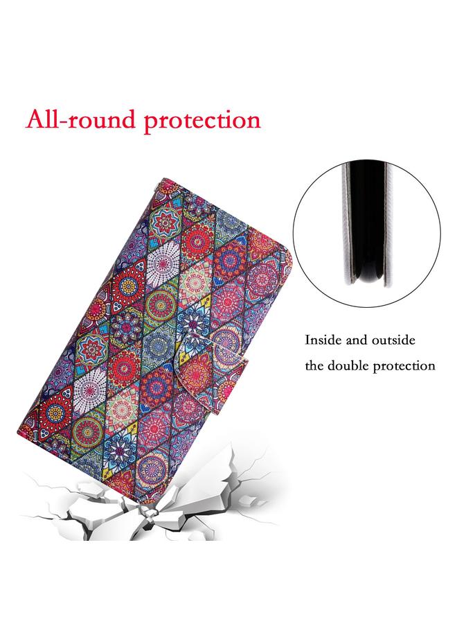 اس-توب جراب لهاتف Samsung Galaxy A20e، جراب جلدي أفقي قابل للطي بنمط مرسوم مع حامل وفتحة بطاقة ومحفظة - Image 5