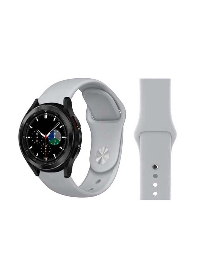 Perfii Solid Silicone Replacement Band for Samsung Galaxy Watch4 42/46mm Grey - Image 1