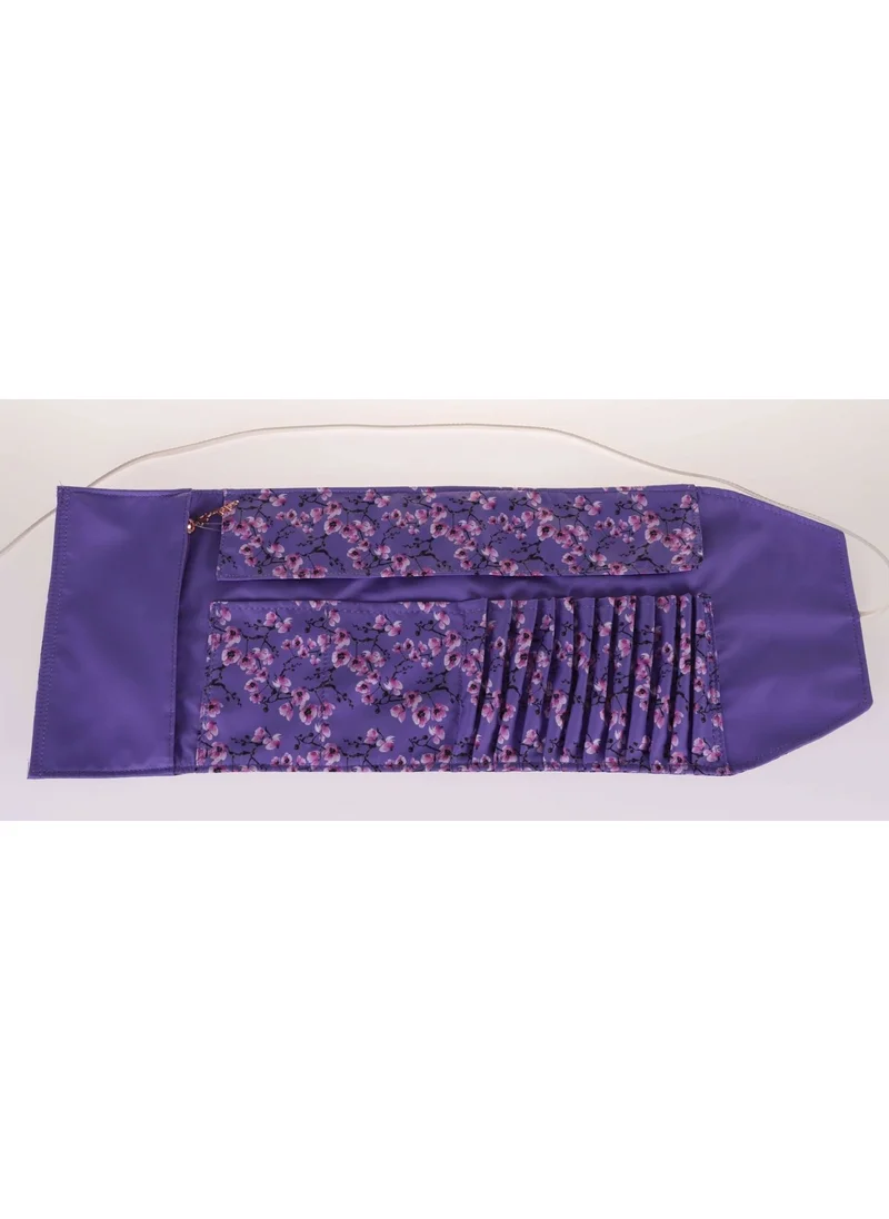 KAUKKO Purple Roll Artistic and Organizer Pencil Bag