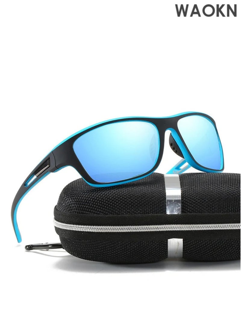 دبليو أيه أو كي أن نظارات شمسية مستقطبة للقيادة الرياضية، نظارات شمسية لركوب الدراجات في الهواء الطلق، نظارات مضادة للأشعة فوق البنفسجية، نظارات واقية من الشمس، نظارات شمسية لركوب الدراجات عالية الجودة، نظارات شمسية جديدة بإطار مربع، طلاء مستقطب عصري. - Image 2