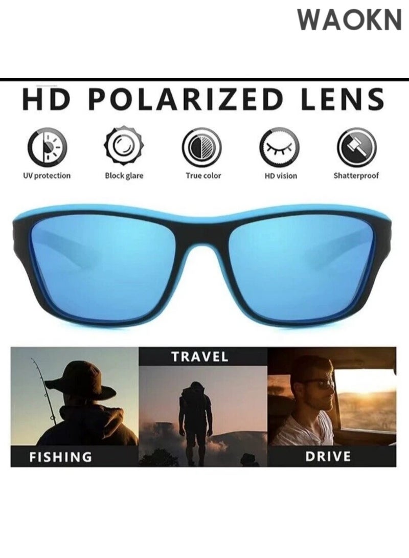 دبليو أيه أو كي أن نظارات شمسية مستقطبة للقيادة الرياضية، نظارات شمسية لركوب الدراجات في الهواء الطلق، نظارات مضادة للأشعة فوق البنفسجية، نظارات واقية من الشمس، نظارات شمسية لركوب الدراجات عالية الجودة، نظارات شمسية جديدة بإطار مربع، طلاء مستقطب عصري. - Image 5