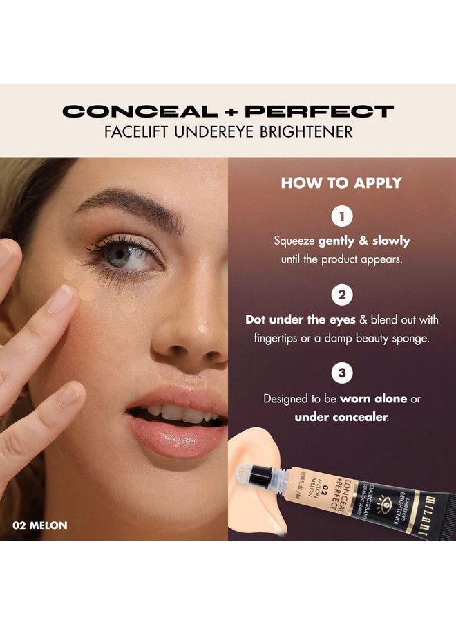MILANI - Conceal + Perfect Undereye Brightener For Treating Dark Circles, Face Lift Collection Rose - Image 1