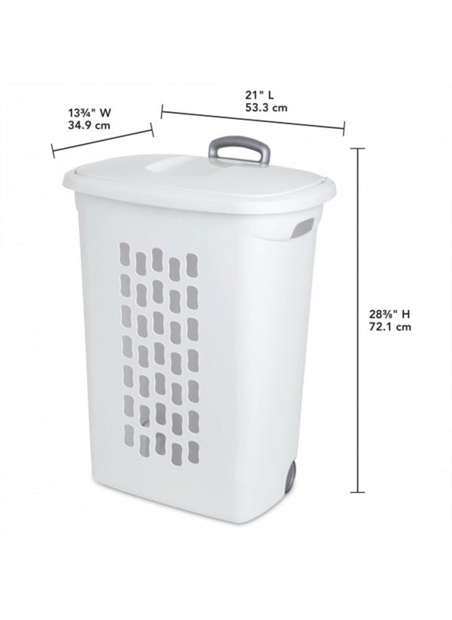 Sterilite 12228003 Ultra Wheeled Hamper, White Lid & Base w/ Plastic Handle & Wheels, 3-Pack - pzsku/ZEDFD83EC0E3D1C877D54Z/45/_/1731077971/39749917-8213-45af-825f-bfe3f67a022e