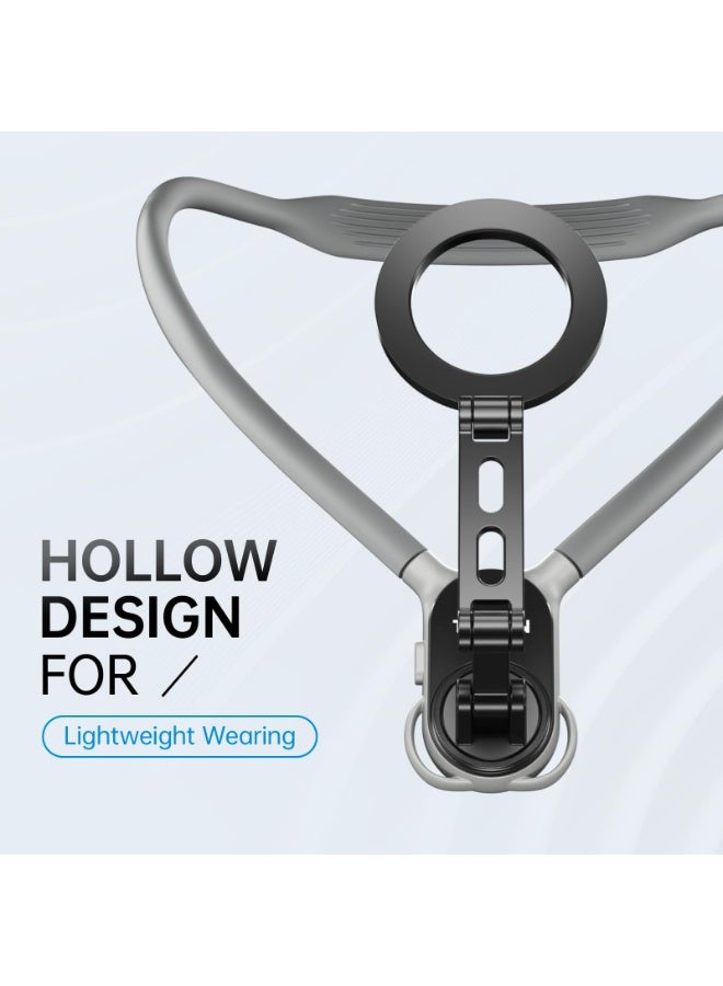 TELESIN Magnetic Neck Phone Holder for POV Video, Hands-Free Adjustable Phone Mount with Magnetic Ring for iPhone and Android, Vlogging, Cooking, Travel and Live Streaming - Image 4