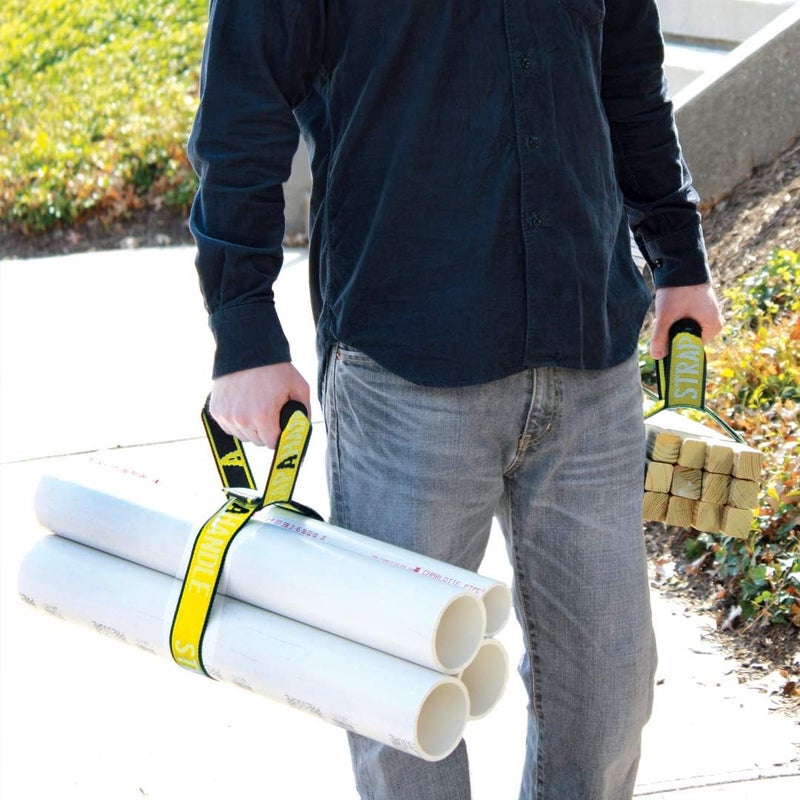 Strap-A-Handle 4’ Carry Strap with Handle | Heavy Duty | Adjustable Belt | Easy, Safe, Secure, Lifting, Moving, Carrying Heavy Boxes, Groceries | Best Luggage Strap ( 4ft. Length, 75lb. Capacity) - Image 4