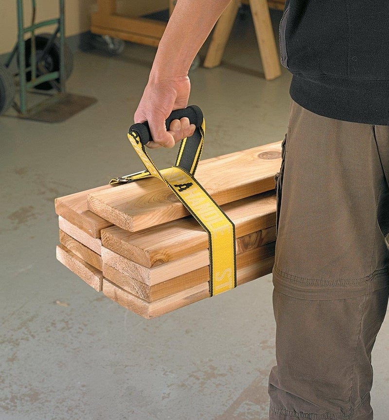 Strap-A-Handle 4’ Carry Strap with Handle | Heavy Duty | Adjustable Belt | Easy, Safe, Secure, Lifting, Moving, Carrying Heavy Boxes, Groceries | Best Luggage Strap ( 4ft. Length, 75lb. Capacity) - Image 3
