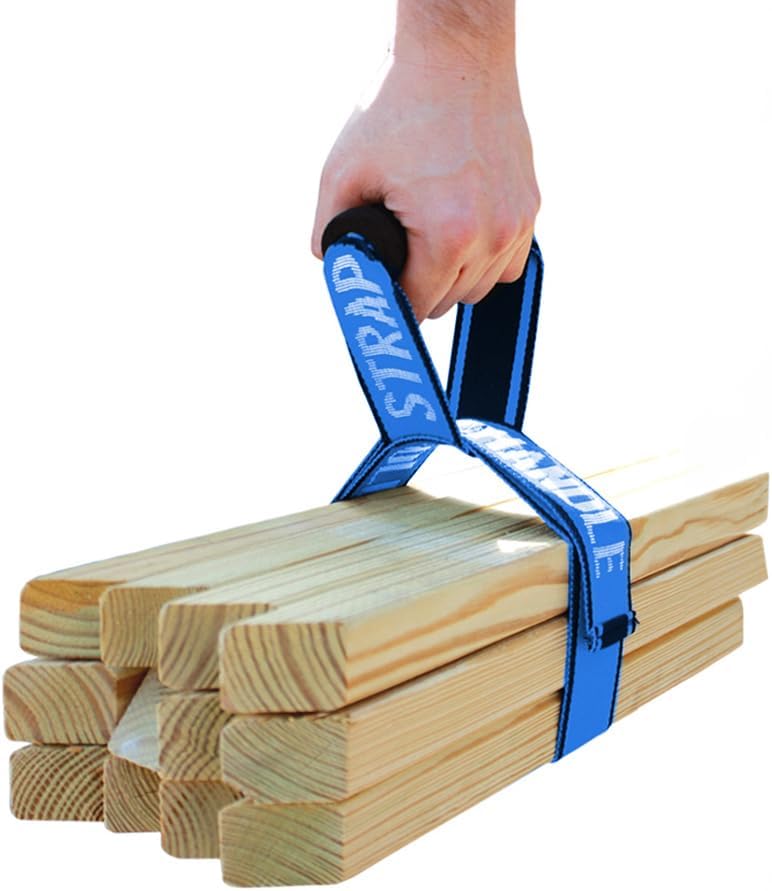 Strap-A-Handle 4’ Carry Strap with Handle | Heavy Duty | Adjustable Belt | Easy, Safe, Secure, Lifting, Moving, Carrying Heavy Boxes, Groceries | Best Luggage Strap ( 4ft. Length, 75lb. Capacity) - Image 1
