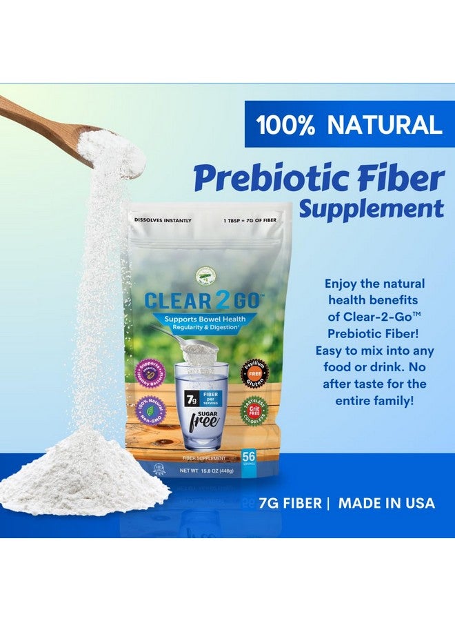 Nutritional Designs Prebiotic Fiber Supplement Powder - Inulin Soluble Fiber - All Natural Sugar & Gluten Free Dietary Fiber - Daily Fiber for Bowel Health - Nutritional Designs Clear 2 Go - 15.8 Oz - Image 2