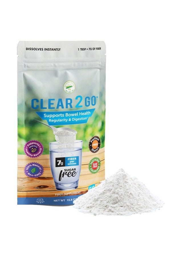 Nutritional Designs Prebiotic Fiber Supplement Powder - Inulin Soluble Fiber - All Natural Sugar & Gluten Free Dietary Fiber - Daily Fiber for Bowel Health - Nutritional Designs Clear 2 Go - 15.8 Oz - Image 1