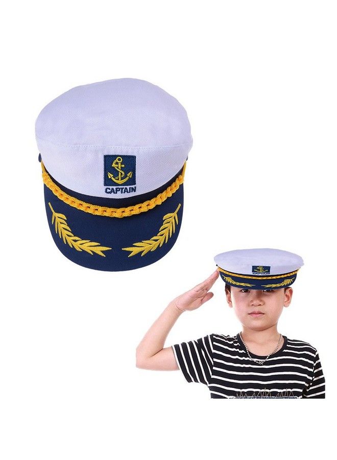 Welecom Sailor Captain Hat Embroidery Boat Ship Sailor Hats Adjustable Navy Hat Children - Image 2