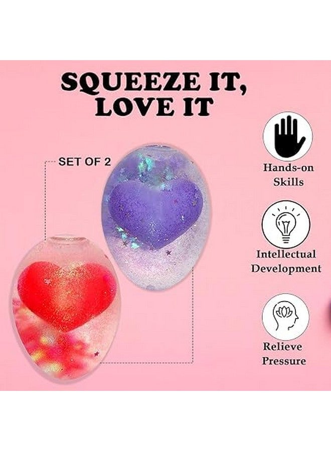 BOXO Squeeze Pinch Funny Squishy Toys for Kids and Adults | Cartoon Shape Soft Stretchy Squishy Toys for Kids Return Gift (Set of 2, Heart Eggs) - Image 4