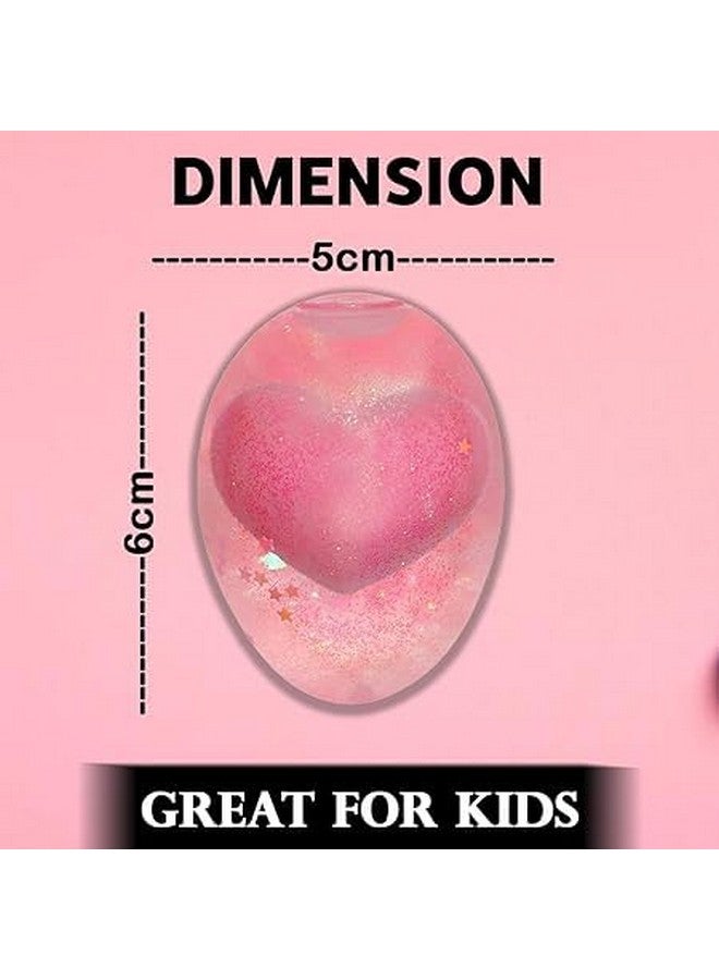 BOXO Squeeze Pinch Funny Squishy Toys for Kids and Adults | Cartoon Shape Soft Stretchy Squishy Toys for Kids Return Gift (Set of 2, Heart Eggs) - Image 2