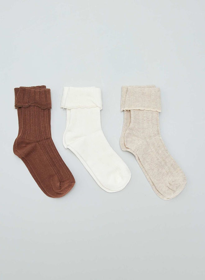 Kiabi Knitted socks with turn-ups - Pack of 3 pairs  - Image 2