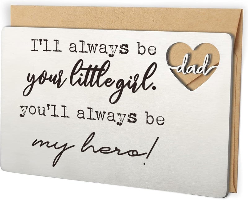 YODOCAMP Dad Gifts From Daughter, Dad Birthday Gift, Dad Engraved Wallet Card Inserts, Birthday Father's Day Thanksgiving Christmas Valentines Gifts Card for Dad Father Papa - Image 1