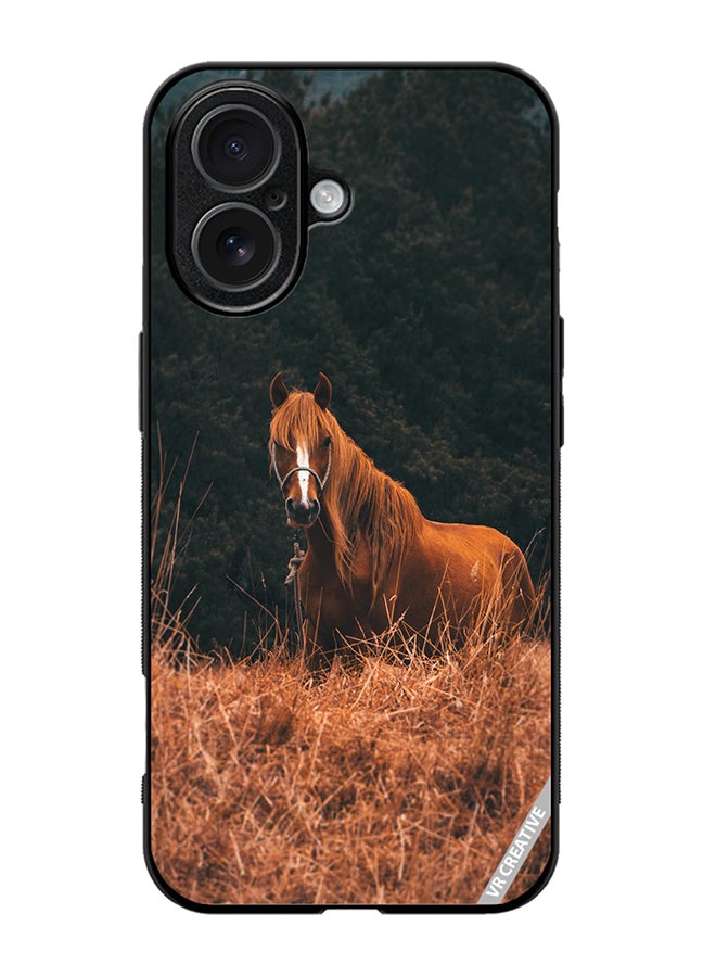 Protective Case Cover For Apple iPhone 17 Royal Horse Design Multicolour