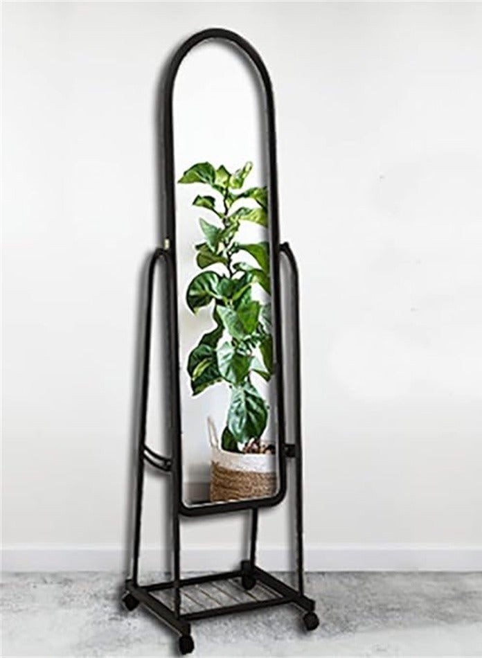 Full Length Standing Mirror 40 Cm X 35 Cm X 152 Cm Black  - Image 1
