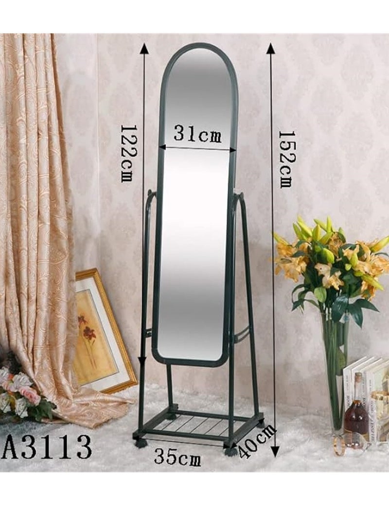 Full Length Standing Mirror 40 Cm X 35 Cm X 152 Cm Black  - Image 4