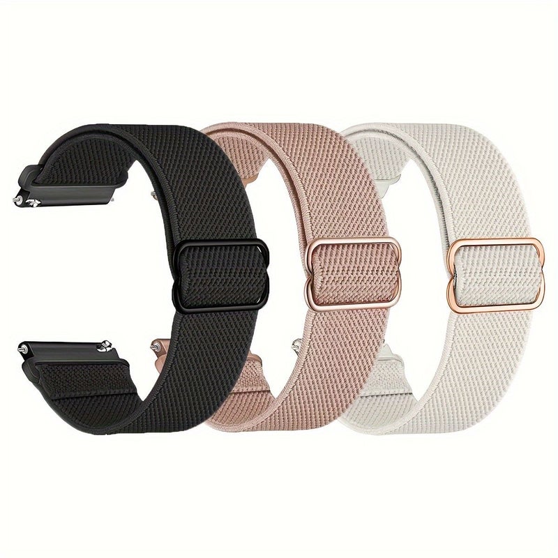 Multicolor 22mm Stretch Nylon Watch Band Compatible with Samsung Watch 7 6 5 4 Classic 46mm Watch 42mm Gear S3 Classic Garmin Move 3s Forerunner 265 Venu 2 Forerunner 645 Venu 2 Plus Amazfit GTS 3 Pop Gtr 4 Sport Braided Wristband for Men - Image 5