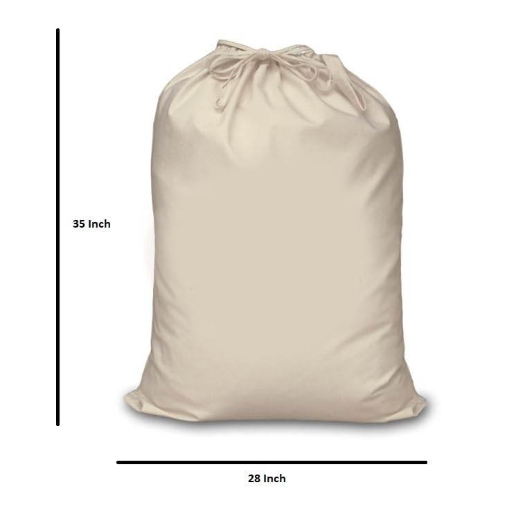 ThePrintFactory Cotton laundry bag for clothes Travel organizer Ecofriendly 100 pure cotton drawstring bag Large size 35 x 28 inches Hanging Laundry Bag Foldable and Washable 6  - Image 2