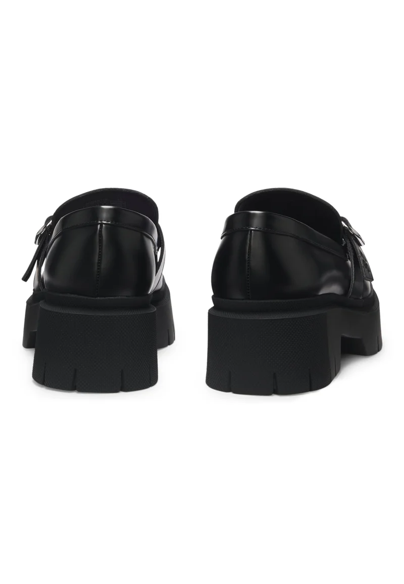 HUGO Leather loafers with buckled strap