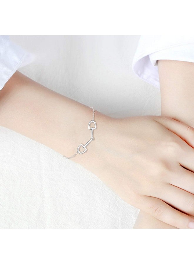 YFN Horse Snaffle Bit Sterling Silver Adjustable Bracelet For Horse Lover Gift For Women - Image 2