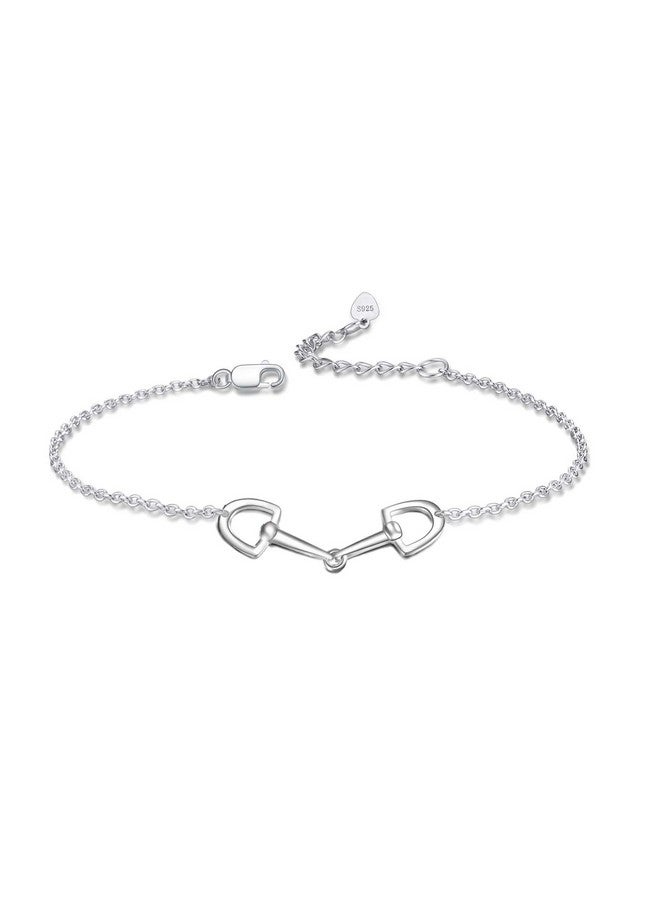 YFN Horse Snaffle Bit Sterling Silver Adjustable Bracelet For Horse Lover Gift For Women - Image 1