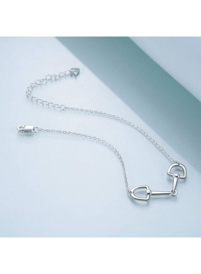 YFN Horse Snaffle Bit Sterling Silver Adjustable Bracelet For Horse Lover Gift For Women - Image 3