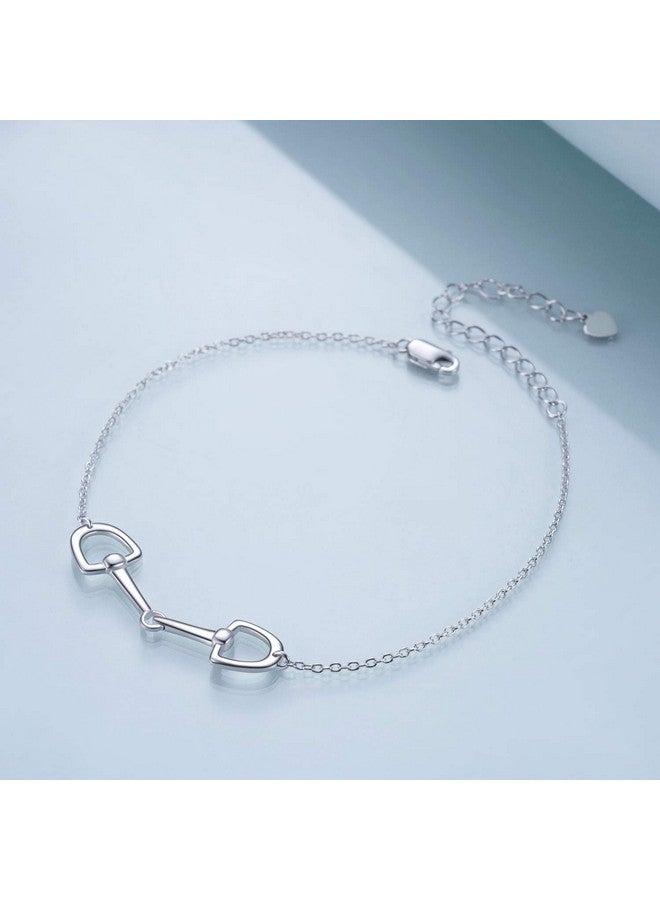 YFN Horse Snaffle Bit Sterling Silver Adjustable Bracelet For Horse Lover Gift For Women - Image 4