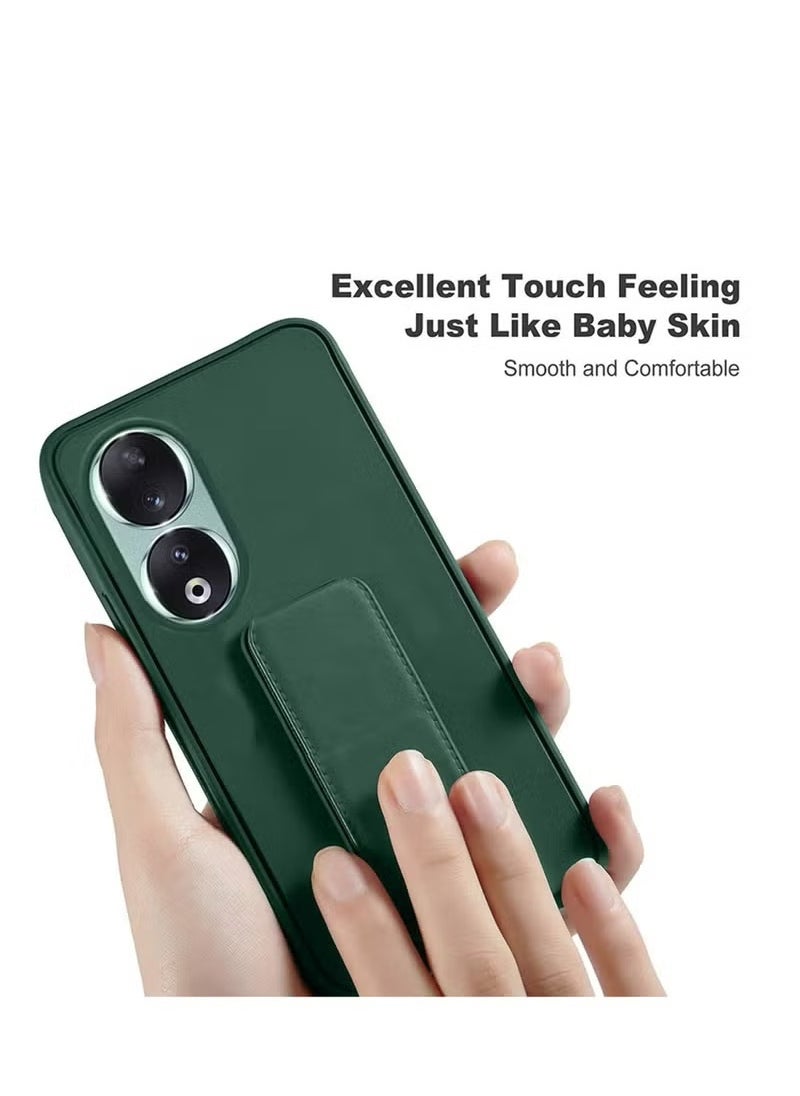 INEIX - 3-in-1 Magnetic Wrist Strap Hand Grip Stand Back Case Cover for Honor 90-Green - Image 1
