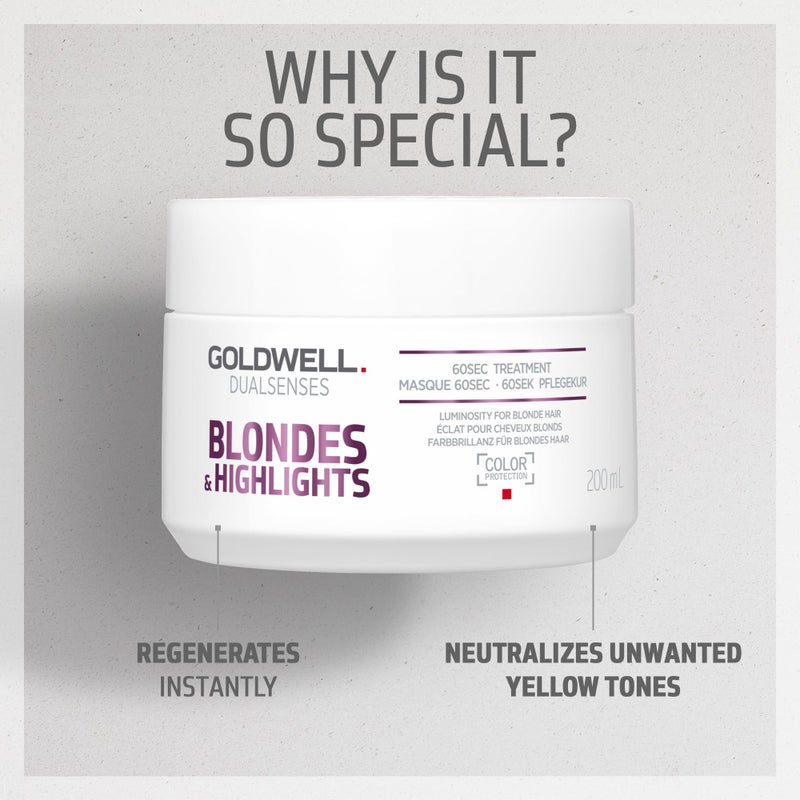 Goldwell Dualsenses Blondes & Highlights Anti-Yellow 60sec Treatment 6.8oz, 200mL - Image 4
