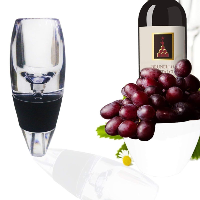 Iktu Iktu Wine Aerator Decanter, Fast Aeration Wine Pourer - Enhance The Flavor Intensity & Texture of Your Wine for Home Use & Party (Acrylic, 1 Pc Stand, 1 Pc Decanter)  - Image 5
