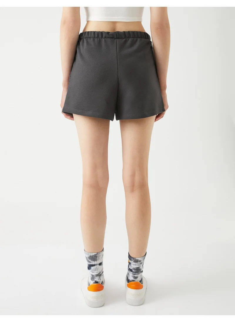 KOTON Mini Shorts with Elastic Waist and Pocket Detail