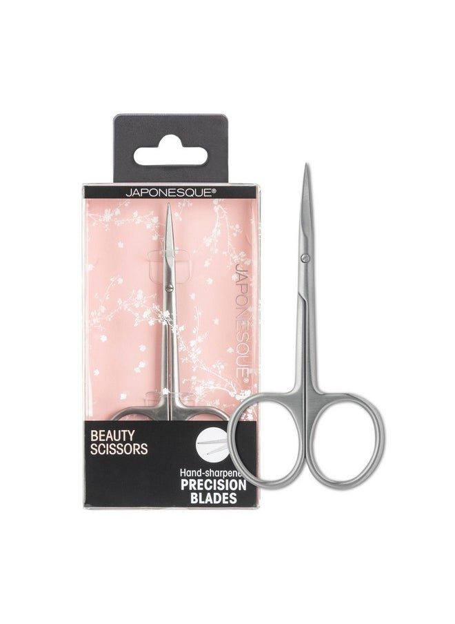 Japonesque JAPONESQUE Beauty Scissors for Trimming Facial Hair, Brow and Nail Care with Ultra-Sharp, Salon-Quality, Stainless Steel Blades, Curved for Safety and Precision  - Image 1