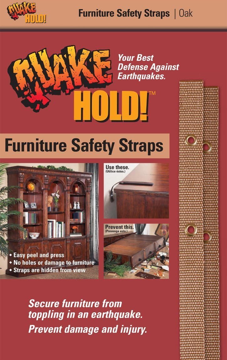 Quakehold! 4161 Furniture Strap Kit, Oak - Image 3