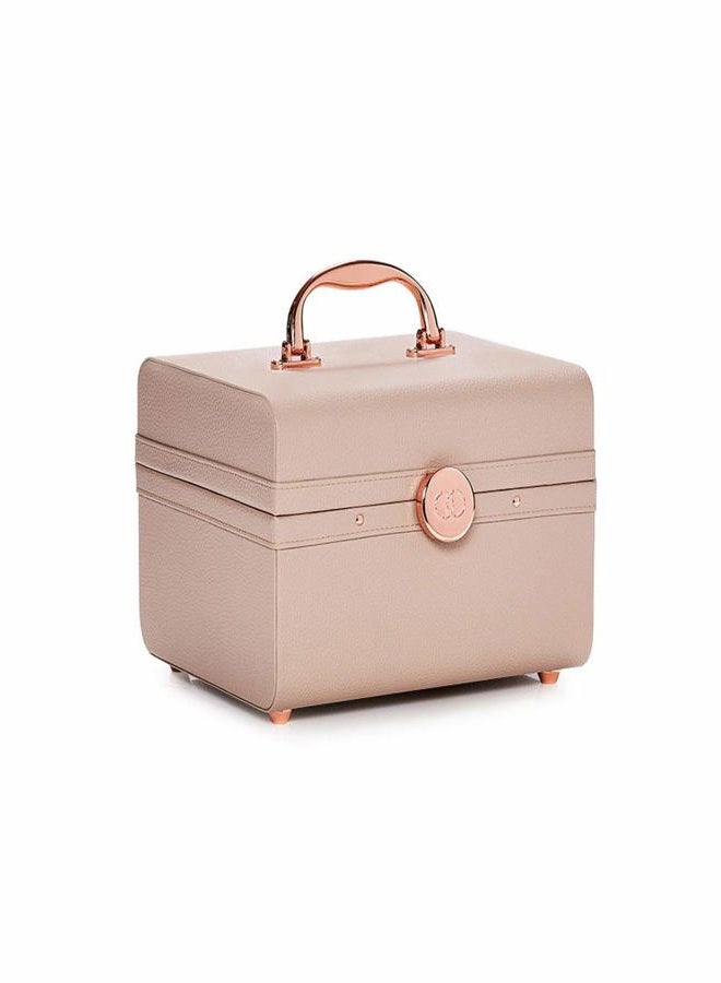 Caboodles حقيبة قطار صغيرة للحياة والأناقة، منظم مستحضرات التجميل، حقيبة قطار صغيرة، كريمي أبيض - Image 2