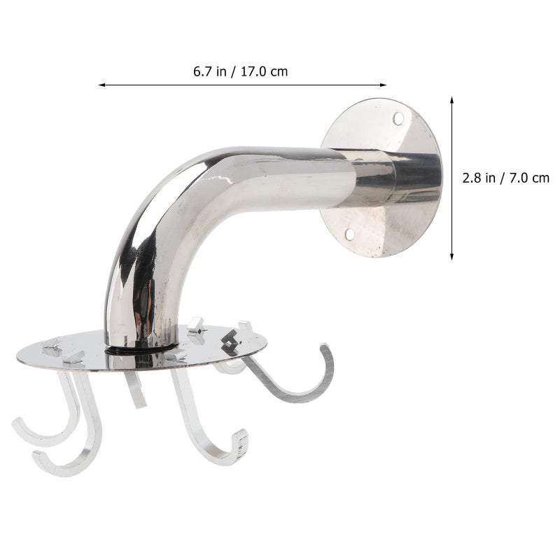 Stainless Steel Rotating Hooks Set No Punching Wall Mounted Towel Holder Rustproof Bathroom Kitchen Storage - Image 3