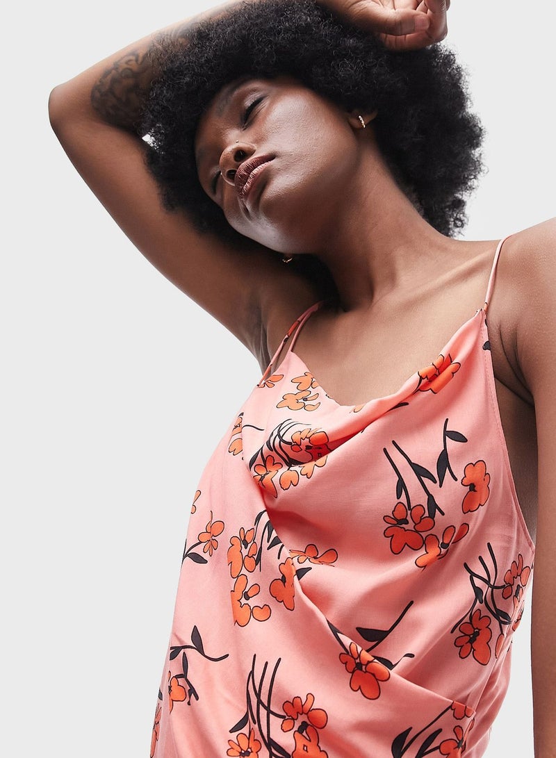 Topshop Tall Cowl Neck Floral Cami Top - Image 4