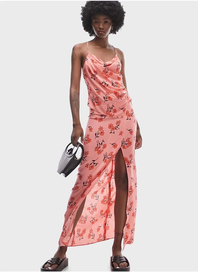 Topshop Tall Cowl Neck Floral Cami Top