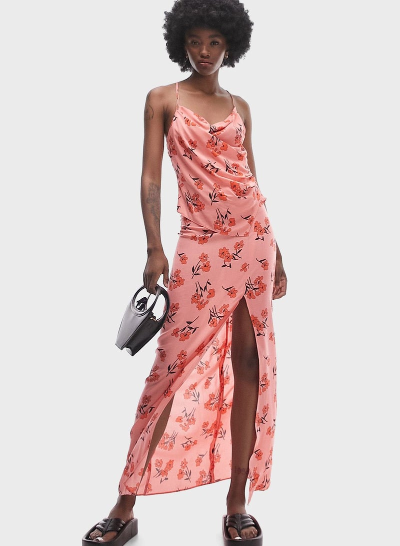 Topshop Tall Cowl Neck Floral Cami Top - Image 1