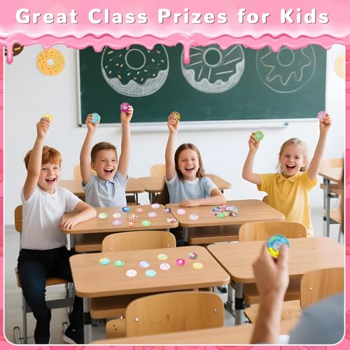 SCIONE 24Pack Mini Fidget Spinner Toysfor Kids Adults Birthday Party FavorsReturn GiftsGoodie Bags StuffersTreasure Box Toy Classroom PrizesSensory Toys for Boys Girls Stress Relief Donut - Image 5