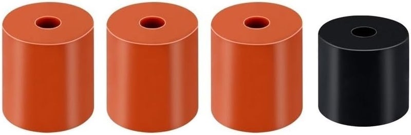 طابعة ثلاثية الأبعاد مجموعة فواصل السيليكون الصلبة 4 مجموعات أعمدة تسوية سرير التسخين للتثبيت المستقر برتقالي - Image 1