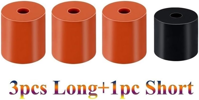 طابعة ثلاثية الأبعاد مجموعة فواصل السيليكون الصلبة 4 مجموعات أعمدة تسوية سرير التسخين للتثبيت المستقر برتقالي - Image 3