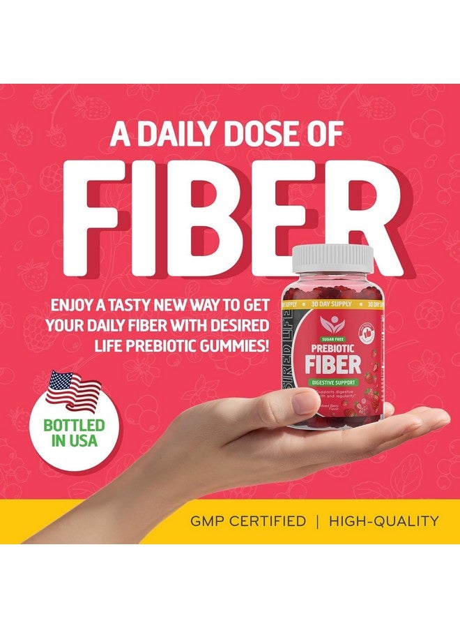 Desired Life Prebiotic Fiber Gummies for Adults and Kids - 4g Sugar Free Natural Berry Flavored Gummies - Supports Digestive Health and Metabolism. (60 Count/Pack of 2) - Image 2