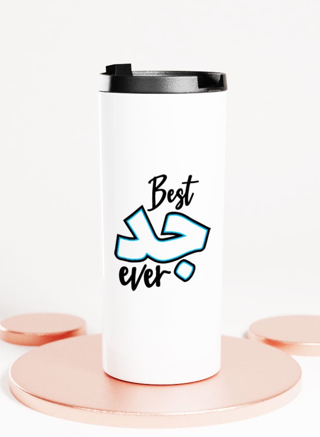 LIT White Tumbler Best Jad design Straight Tumbler Best jad ever Gift Grand pa Gift - Image 1