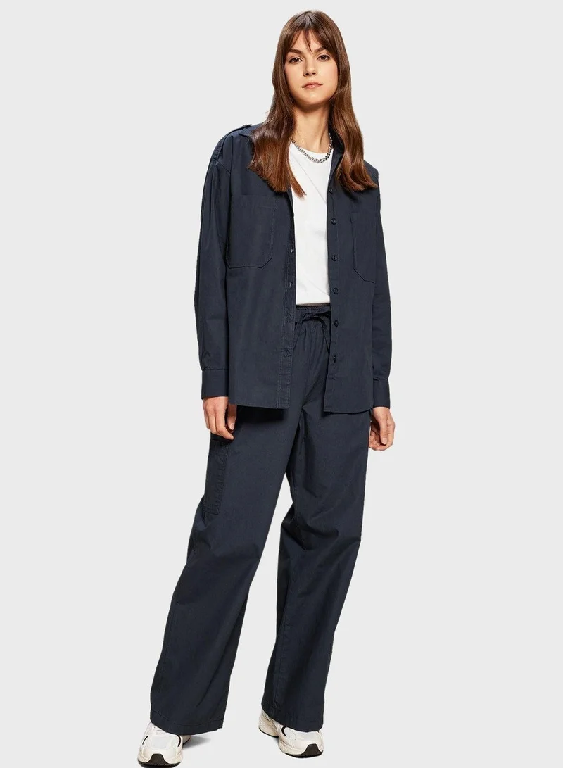 DeFacto  Relax Fit Poplin Long Sleeve Tunic  | Best Price UAE