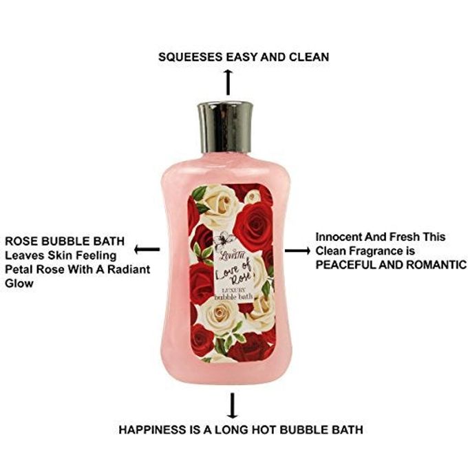 Lovestee Mothers Day Gifts, Spa Baskets for Women Bath and Body Basket for Women, Includes Love of Rose Shower Gel, Bubble Bath, Body Lotion, Bath Salt, Red Bath Puff and Heart Bath Bomb - Image 3