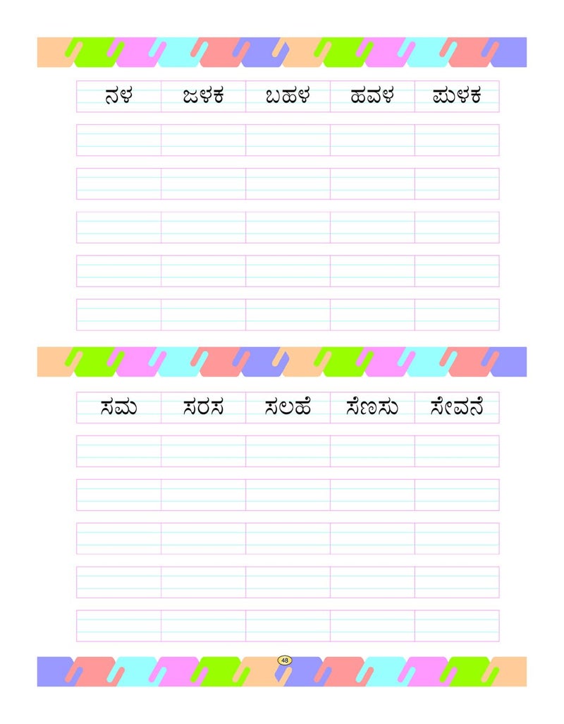 كتب ممارسة الكتابة باللغة الكانادا للأطفال في مرحلة رياض الأطفال (عبوة من 2) | كتب ممارسة الكتابة باللغة الكانادا وفن الكتابة للأطفال من عمر 3 سنوات وما فوق - Image 4