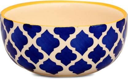 Caffeine Ceramic Handmade Blue umrao Serving Bowl Set of 4 - Image 4