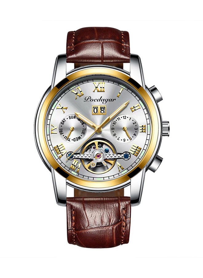 POEDAGAR Automatic mechanica Leather watch For Man - 41420 